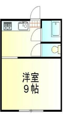 スカイコーポ朝霞(1K/2階)の間取り写真