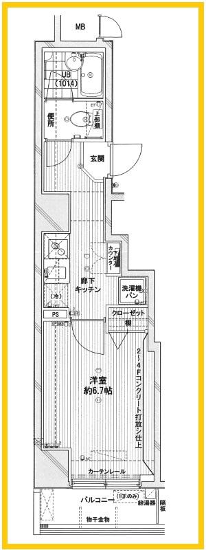 SPATIE YOKOHAMA YOSHINOCHO STATION(1K/10階)の間取り写真