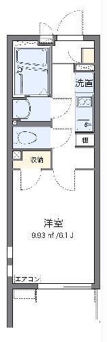 クレイノラルーチェ 美野島(1K/4階)の間取り写真