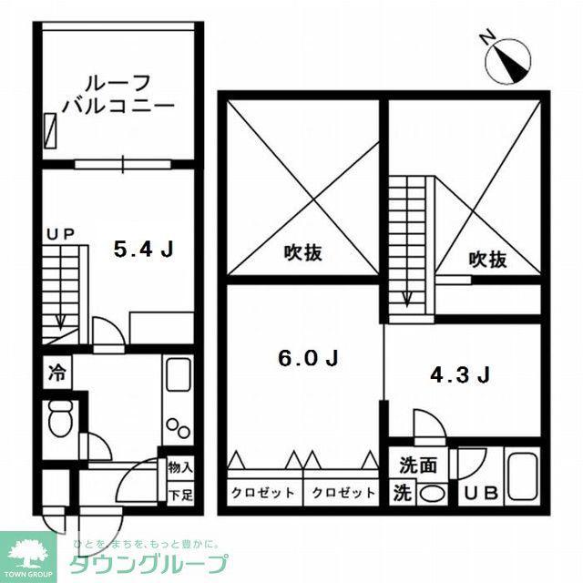 セントエルモ町田(2K/4階)の間取り写真