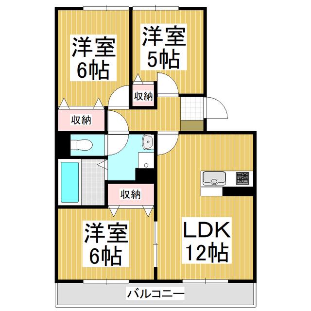 RIVAGE(3LDK/3階)の間取り写真