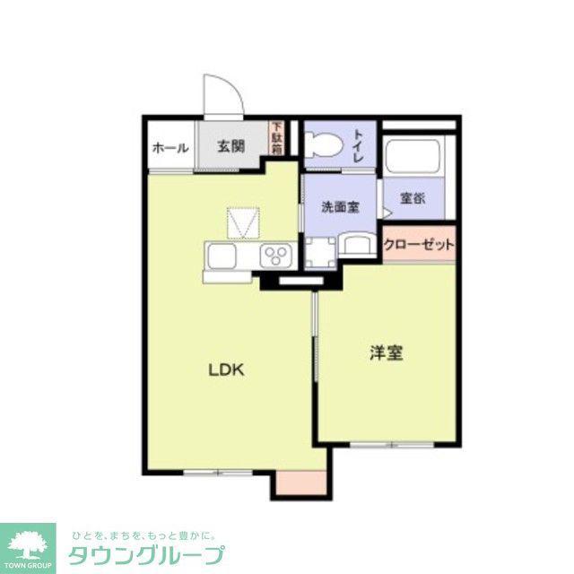 エムズ ヴィラ さいたま新都心(1LDK/1階)の間取り写真