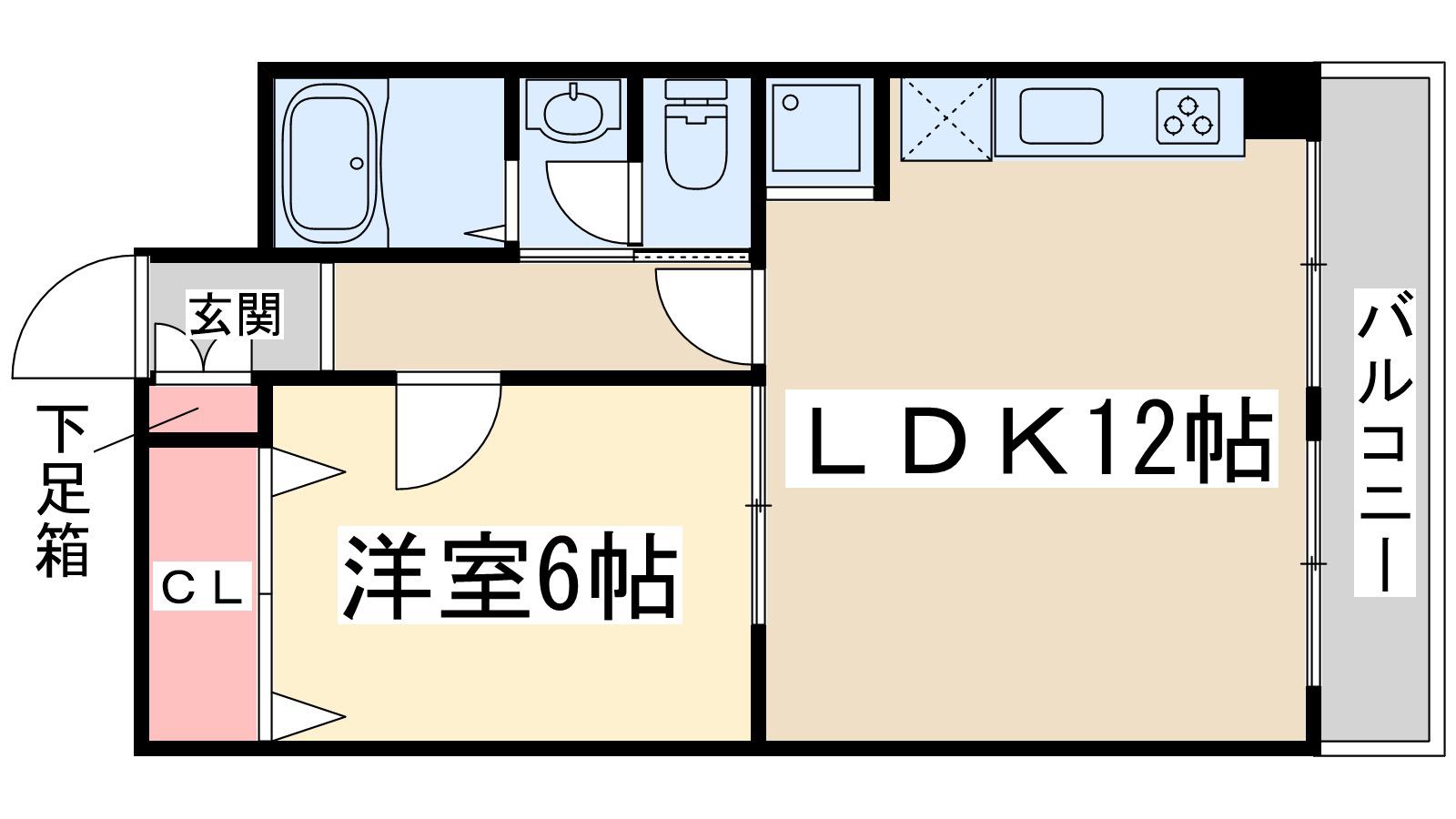 サンフラッツ新大阪本館(1LDK/9階)の間取り写真