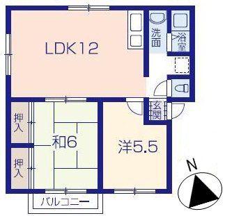 ラ・フォーレ・ヒロI(2LDK/2階)の間取り写真