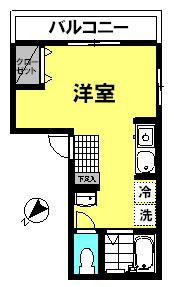 サミーハイツ(ワンルーム/3階)の間取り写真
