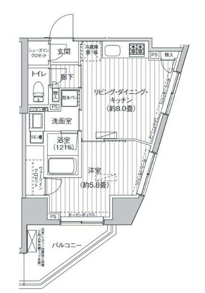 ヒューリックレジデンス駒込(1LDK/12階)の間取り写真