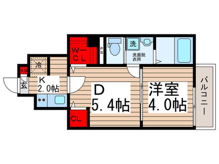 LAFORMA(1DK/1階)の間取り写真