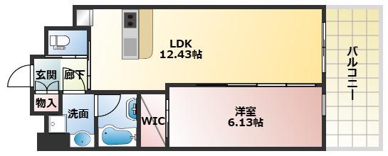 プレジオ永和ASIAN(1LDK/8階)の間取り写真