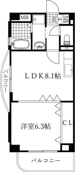 FILLSHINE(1LDK/3階)の間取り写真