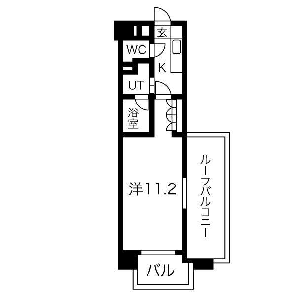 タウンライフ一社(1K/7階)の間取り写真