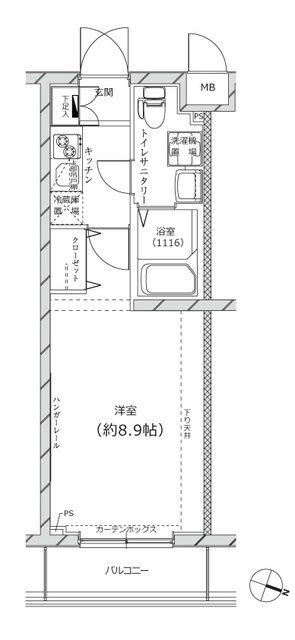 スプレスター平和台(1K/3階)の間取り写真