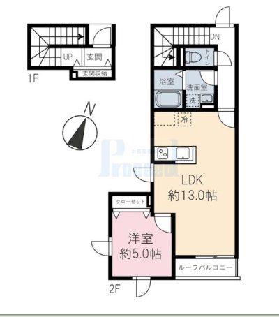 チョトラ新大塚(1LDK/2階)の間取り写真