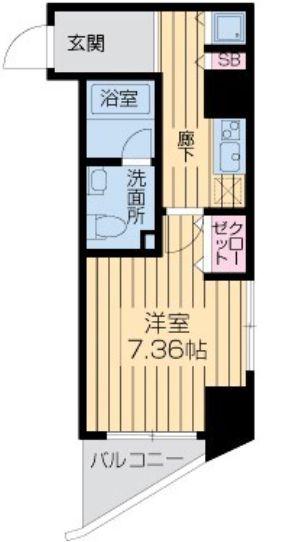ライブコート北梅田(1K/5階)の間取り写真
