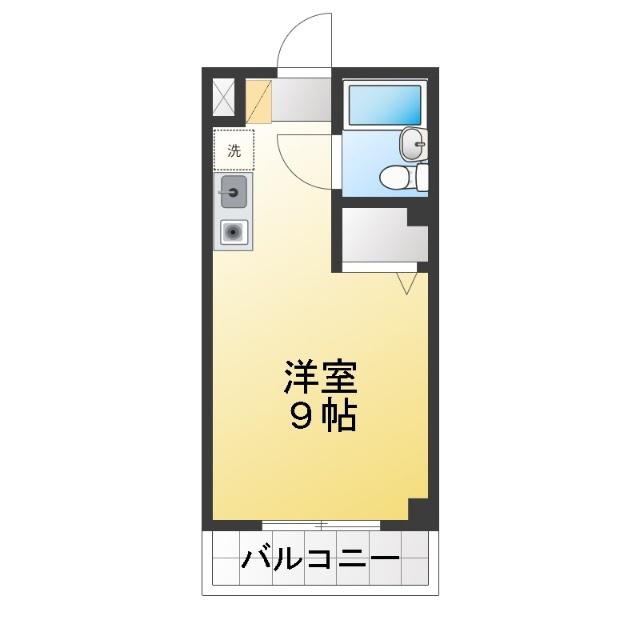 リズ松が丘(ワンルーム/3階)の間取り写真
