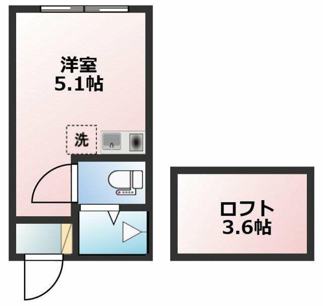 OHANA上星川(ワンルーム/1階)の間取り写真