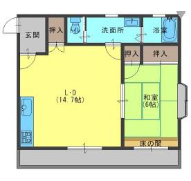 メトレス神崎(1LDK/3階)の間取り写真