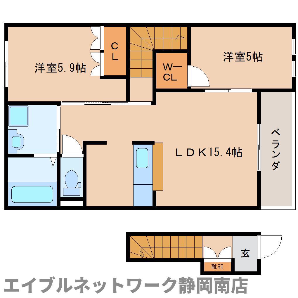 POLARIS(2LDK/2階)の間取り写真