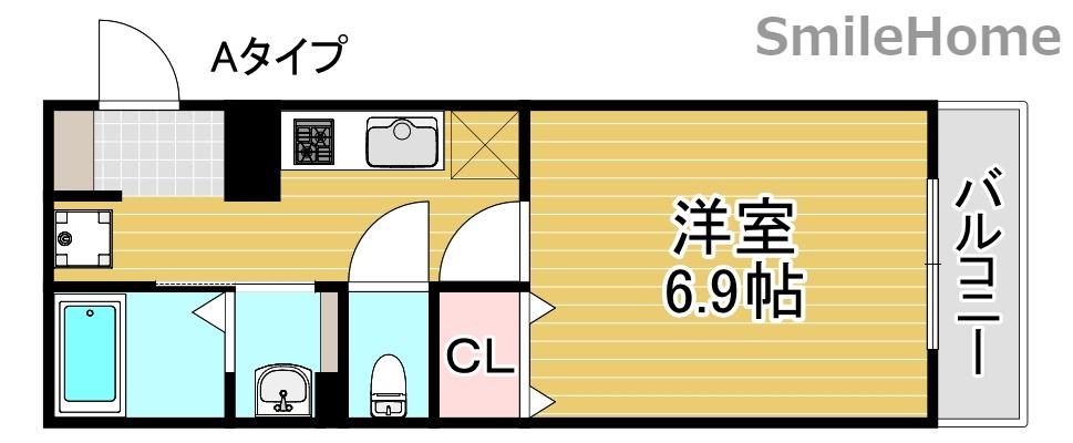 メゾン聖天坂(1K/3階)の間取り写真