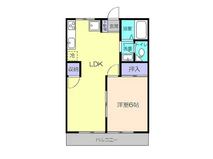 エスプワール秋川(1LDK/3階)の間取り写真