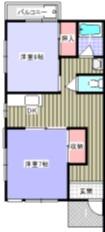セイシェル伊豆高原(2DK/1階)の間取り写真