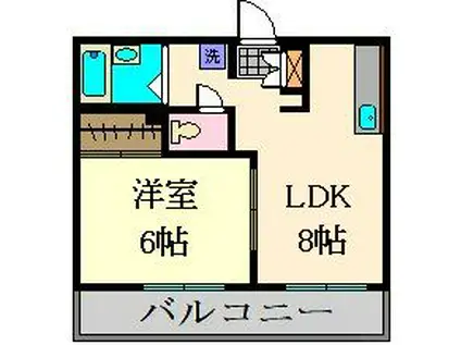アリス梅田(1LDK/1階)の間取り写真