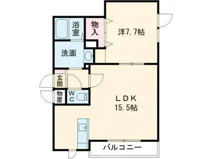 ヴィーナスヴィレッジVI(1LDK/2階)の間取り写真