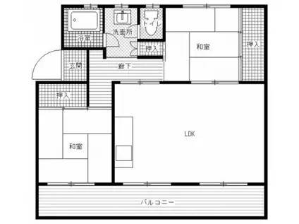 MHポート(2LDK/4階)の間取り写真