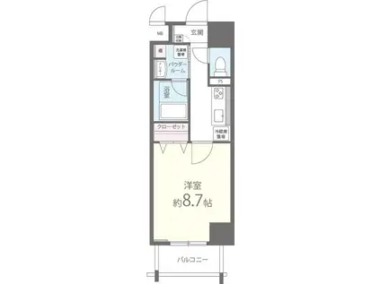 LA VILLE-1930-(1K/6階)の間取り写真