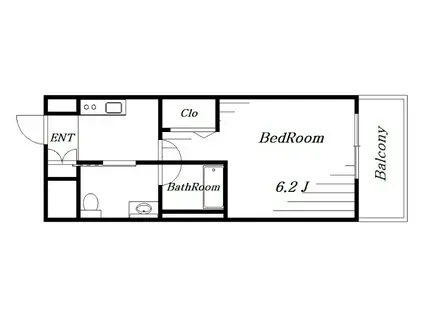 ステージグランデ本千葉(1K/13階)の間取り写真