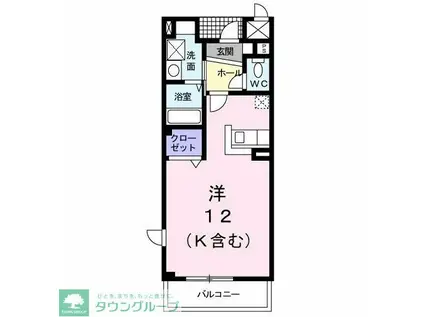 コモドパークハウス(ワンルーム/3階)の間取り写真