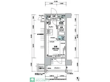 レジディア蒲田V(ワンルーム/5階)の間取り写真