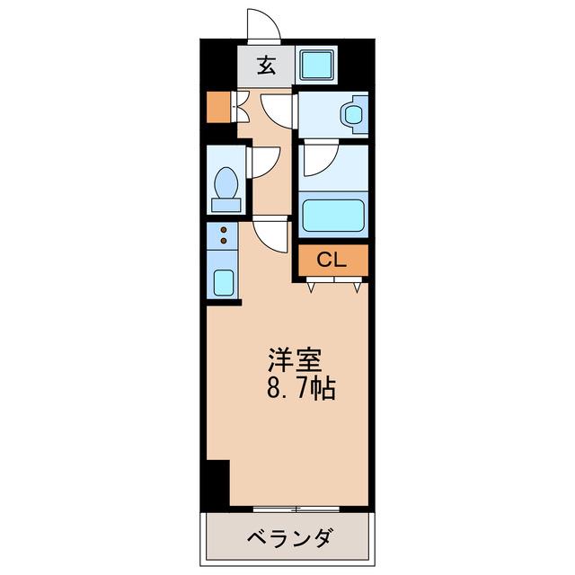 リヴシティ栄弐番館(ワンルーム/11階)の間取り写真