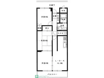 イーストコートSK(3LDK/5階)の間取り写真