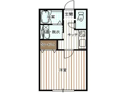 シルクビレッジABC(1K/2階)の間取り写真