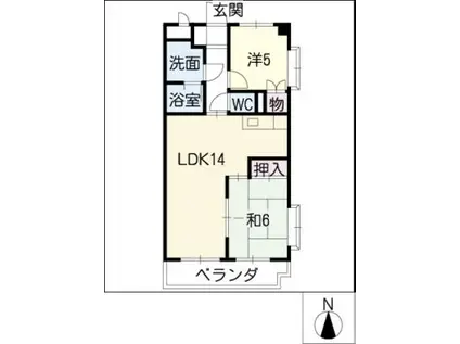 神田センタービル(2LDK/8階)の間取り写真