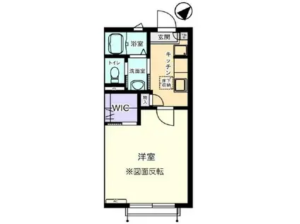 カサグランデ高州(1K/2階)の間取り写真