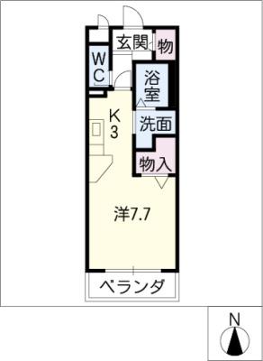 U・TOPIA 30(ワンルーム/3階)の間取り写真