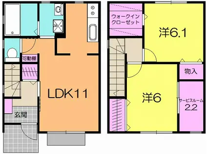 メゾンLALA(2SLDK/1階)の間取り写真