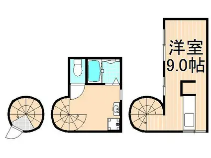 カンラ梅島(ワンルーム/3階)の間取り写真