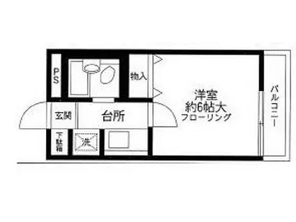 エクレール21(1K/2階)の間取り写真