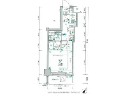 DUO STAGE 町田 MAXIV(1K/4階)の間取り写真