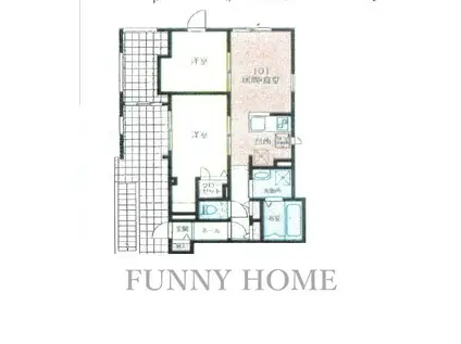 ヘッドハウス梅丘(2LDK/1階)の間取り写真