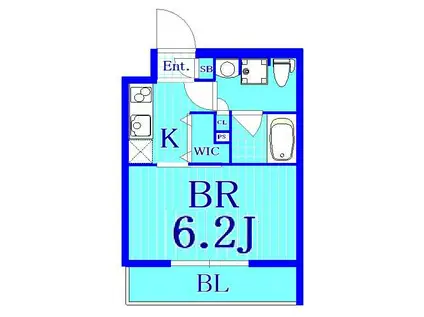 シーネクス東神奈川(1K/5階)の間取り写真