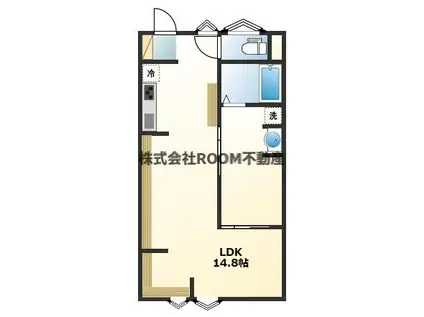 ENSIAIII(1LDK/1階)の間取り写真