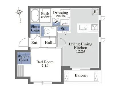 シャーメゾン左門町(1LDK/3階)の間取り写真