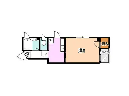 フロスト堀江(1K/4階)の間取り写真