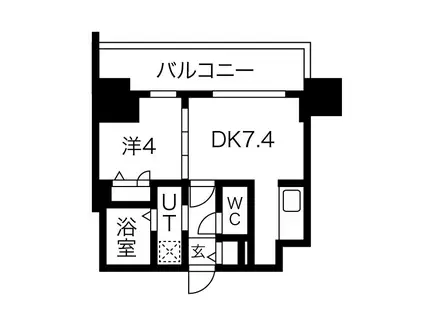 ザ・レジデンスパーク久屋大通(1DK/3階)の間取り写真