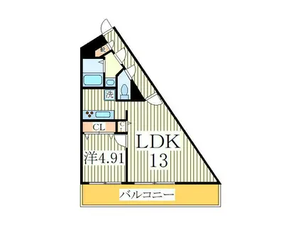 サンタバレー弐番館(1LDK/3階)の間取り写真