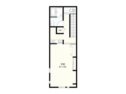 エール中央通(1K/2階)の間取り写真