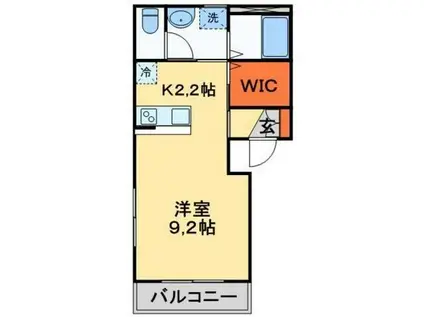 グランシャリオKH(1K/1階)の間取り写真